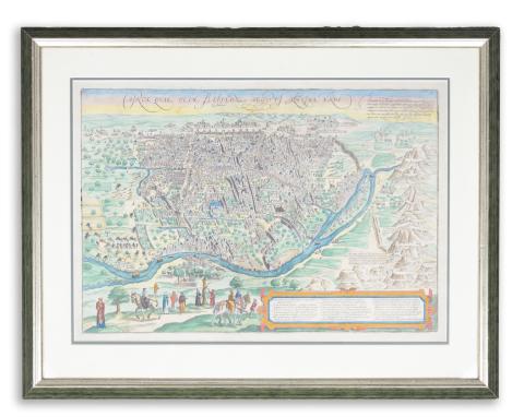 Braun, Georg - Hogenberg, Frans: Cairus Quae Olim Babylon Aegypt Maxima Urbs [színezett látkép] 1572 Cologne [Köln] 