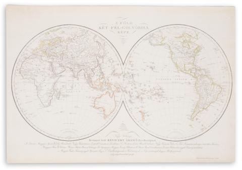 Karacs Ferentz : A föld két fél-golyóbisa képe  [Pesten, 1835, nyomtatta Baumann] 
