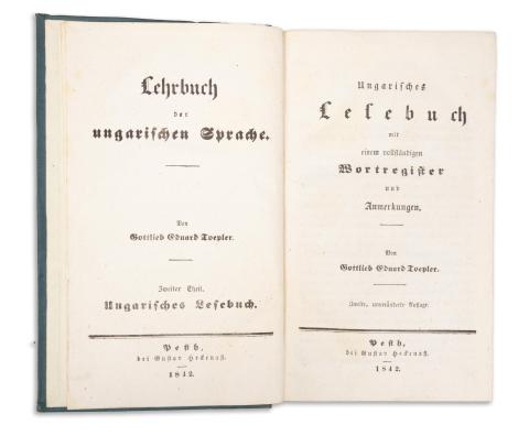 Toepler, [Gottlieb Ede] Gottlieb Eduard: Lehrbuch der ungarischen Sprache. II. Theil. Ungarisches Lesebuch.   Pesth, 1842, Gustav Heckenast 
