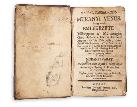 Gyöngyösi István: Mársal társalkodó murányi Vénus... 1767 Budán, Landerer Leopold Ferencz 