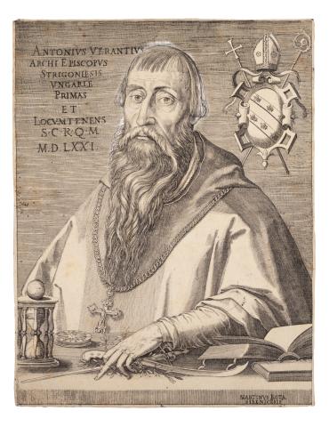 Rota, Martin: Verancsics Antal esztergomi érsek rézmetszetű mellképe   