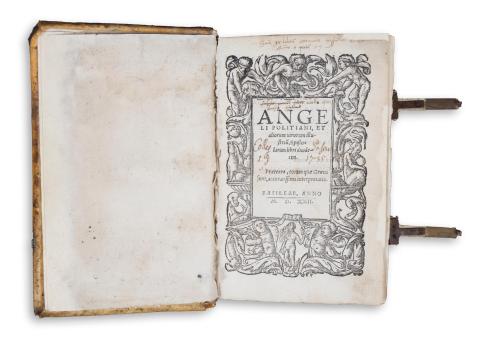  Politiani, Angeli: Angeli Politiani, Et aliorum virorum illustriu[m], Epistolarum libri duodecim...  Basileae, 1522, Andreas Cratander 
