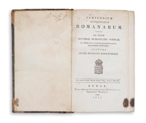 Schoenwisner, Abbate Stephano : Compendium antiquitatum Romanarum  Budae, 1821, Typis Regiae Univ. Hungaricae 