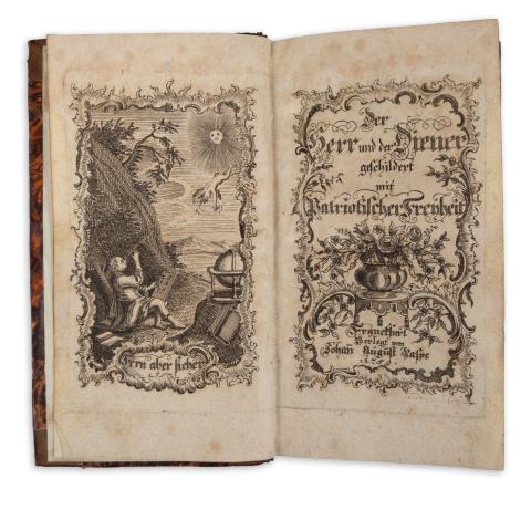 [Moser, Friderich Carl von]: Der Herr und der Diener geschildert mit Patriotischer Freiheit  Franckfurt, 1759, Johan Raspe  