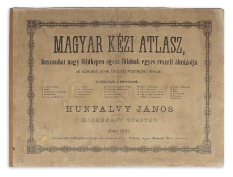 Karacs Ferenc - Hunfalvy János: Magyar Kézi Atlasz, mely huszonhat nagy földképen egész földünk egyes részeit ábrázolja az államok jelen területi viszonyai szerint. ⁓ ⁓ felügyelete mellett kiadja Heckenast Gusztáv. 1865 Pest, Heckenast Gusztáv 