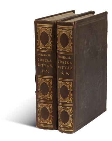 Jósika Miklós : Jósika István. Regény. [I-V. kötet, kettőbe kötve]  Pest, 1847, Heckenast Gusztáv. [Landerer és Heckenast] 