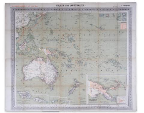 Handtke, F.: Karte von Australien und der Südsee  Glogau, [1889]. Druck und Verlag von Carl Flemming. 