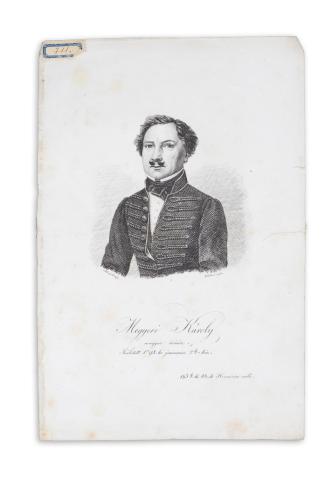 Megyeri Károly színész. Rézmetszet 1834  
