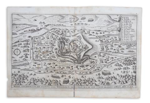 Nagyvárad látképe: Siebmacher, Johann - Wahre Contrafactur der Vöstung Gros Waradein in Ober Unger...[Nagyvárad ostroma 1598]  Nürnberg, 1620. [in der Furhmännischen Druckerey, bey Johann Friderich Sartorio] 