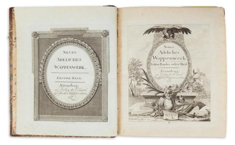 Neues Adeliches Wappenwerk.  Ersten Bandes 1-2. Theil  Nürnberg, 1791-95 Conrad Tyroffischen Wappen comtoirs 