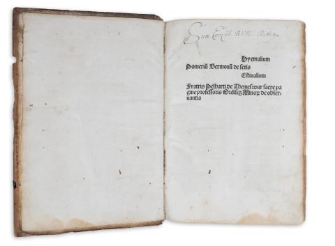Pelbartus de Themeswar [Temesvári Pelbárt]:  Pomerium Sermonum de sanctis Hyemalium Estivalium  Hagenau, 1511 in vigilia Visitatoris Marie [július 1], Henricus Gran pro Johanne Rynman. 