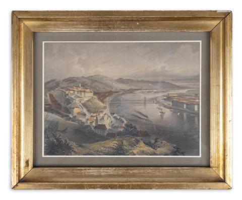 Rohbock, Ludvig: Buda-Pest távlati képe  Darmstadt, Druck & Verlag von Gustav Georg Lange 