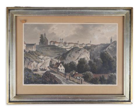 Veszprém látképe: Rohbock, Ludwig – Veszprém déli oldala  Darmstadt, 1857. Druck & Verlag von Gustav Georg Lange 