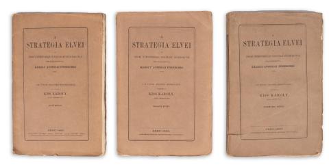 [Habsburg] Károly: A strategia elvei az 1796-ki németországi hadjárat előadásával felvilágosítva Károly austriai főherczeg által. 1-3. köt.  Pesten, 1861-63, Eggenberger Ferdinánd [Emich Gusztáv] 