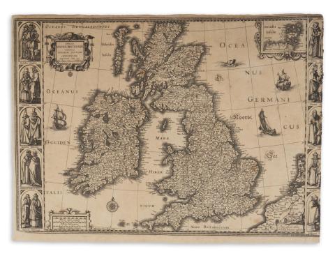 Visscher, Claes Janszoon: Tabula Magnae Britanniae continens Angliam Scotiam et Hiberniam nuperrime edita per Nicolaum Iohannis Visscher  Amszterdam, 1630. 