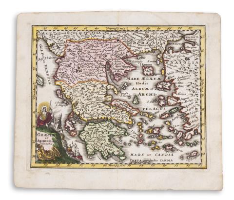 Zurner, Adam Friedrich - Weigel, Johann Christoph : Graeciae et Archipelago delineatio  Nuremberg [Nürnberg], 1729  