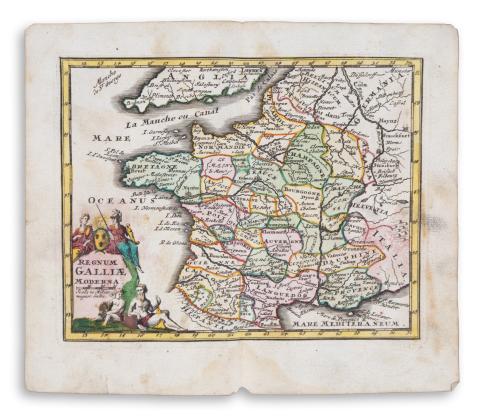 Zurner, Adam Friedrich - Weigel, Johann Christoph : Regnum Galliae Moderna  Nuremberg [Nürnberg], 1729 