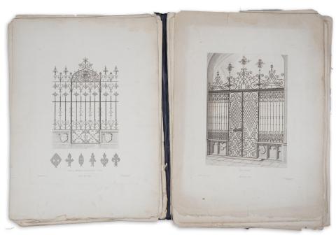 Raschdorf, Julius: Abbildungen deutscher Schmiedewerke aufgenommen und mit Unterstützung...Heft I-VI.  Berlin, 1878,  Ernst & Korn 