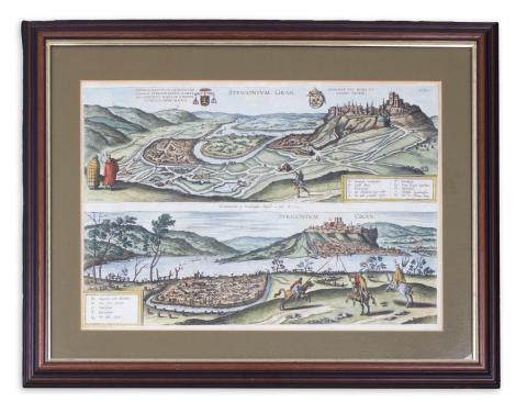 Esztergom látképe: Hoefnagel, Georg: Strigonium. Gran. 1595  