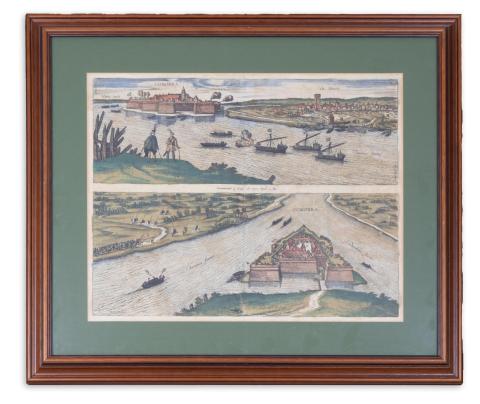 Komárom látképe: Hoefnagel, Georg: Comorra 1595  