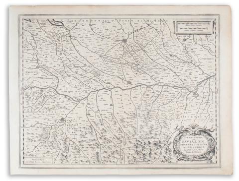 Jansson, Jan: Territorio Di Pavia, Lodi, Novarra, Tortona, Alessandria & altri vicini dello Stato di Milano  1638-1640, Amsterdam. 