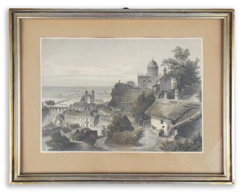 Esztergom látképe: Rohbock, Ludwig – Poppel, Johann: Esztergom. / Gran  Darmstadt, 1856, Druck & Verlag von Gustav Georg Lange 