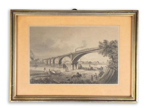 Szegedi vasúti híd látképe: Rohbock, Ludwig - Riegel, Johann Georg: Szegedin-Szeged  Darmstadt, 1856, Druck & Verlag von Gustav Georg Lange 