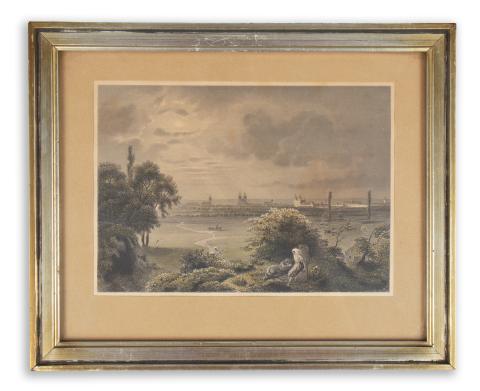 Székesfehérvár látképe: Rohbock, Ludwig - Kurz, Georg Michael: Székesfejérvár. / Stuhlweissenburg.  Darmstadt, 1856, Druck & Verlag von Gustav Georg Lange 