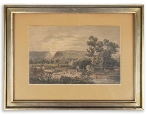 Tordai hasadék látképe: Rohbock, Ludwig - Kolb, Joseph Maximilian: A tordai hasadék / Bergspalte bei Thorda  Darmstadt, 1856, Druck & Verlag von Gustav Georg Lange 