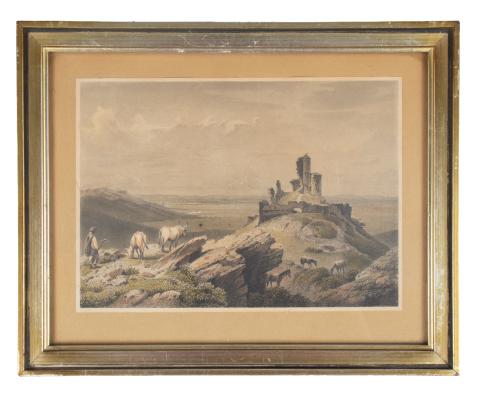 Világosi vár látképe: Ludwig Rohbock - Kurz, Georg Michael: Világosvár. / Schloss Világos  Darmstadt, 1856, Druck & Verlag von Gustav Georg Lange 
