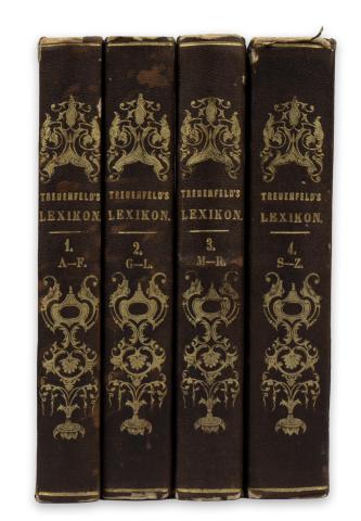 Lenk, [Ignác] Ignaz von Treuenfeld: Siebenbürgens geographisch-, topographisch-, statistisch-, hydrographisch- und orographisches Lexikon, mittelst eines Versuches seiner Landkarten-Beschreibung bearbeitet und alphabetisch geordnet... von --. I-IV. Bände.  Wien, 1839. Anton Strauss Witwe 