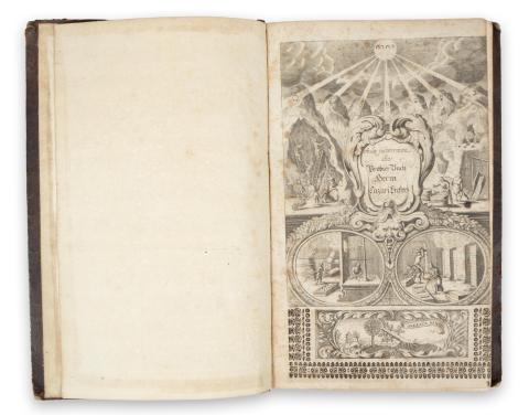 Ercker [Lazarus]: Aula subterranea domina dominantium subdita subditorum ... I-II. vol. [Bound together]  Frankfurt, 1703. Johann David Zunner. 