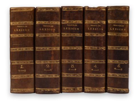 Bernolák, Anton: Slowár slowenski cesko - latinsko - ňemecko-uherski seu Lexicon slavicum bohemico-latino-germanico-ungaricum. I-V. köt.  Budae, 1825–1827. Typogr. Reg. Universitatis. 