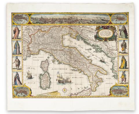 Blaeu, Willem Janszoon: Italiae, Sardiniae, Corsicae, et confinium Regionum nova Tabula…  Amszterdam, 1606. 