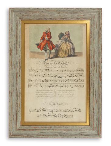 Bickham, George - Festing M. C.: Reason for Loving Adresse'd to Salinda rézmetszetes kottalap  [London, 1737, C. Corbett] 