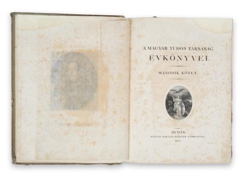 A Magyar Tudós Társaság évkönyvei. Második kötet. 1832-1834.  Budán, 1835, Magyar Királyi Egyetem nyomt. 