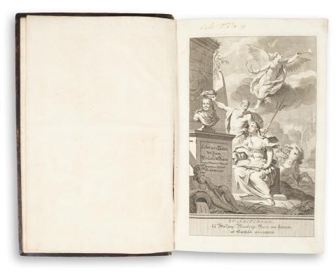 Brand(t), Gerard: Leben und Thaten des fürtrefflichen und sonderbahren See-Helden Herrn Michaels de Ruiter. Aus der niederländischen in die hochdeutsche Sprache übergesetzet. 2 Tle. in 1 Bd.  Amsterdam, 1687. Waasbergen, von Someren u. Goethals. 