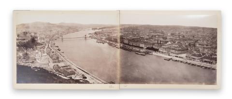 Budapest panoráma-látképe [Leporello részlet, 1885 körül]   