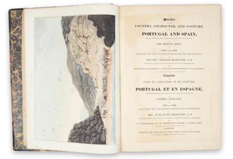 Bradford, Rev. William: Sketches of the Country, Character, and Costume, in Portugal and Spain, Made During the Campaign and on the Route of the British Army, in 1808 and 1809   London, 1810. Printed for John Booth by William Savage. 
