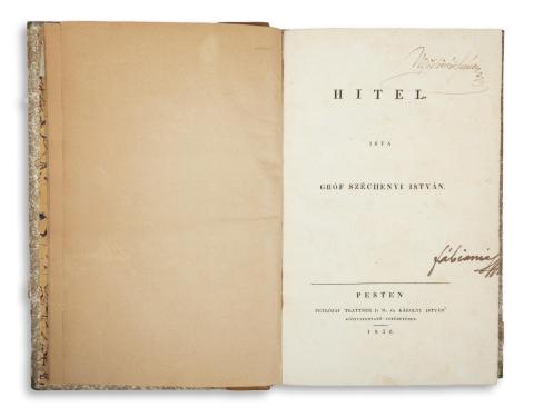 Széchenyi István: Hitel  Pesten,1930. Trattner és Károlyi. 