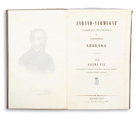 Kozma Pál: Zaránd-vármegye földirati, statistikai és történeti leírása.  Kolozsvártt, 1848, Kir. Főtanoda betűivel. 