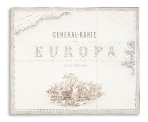 Scheda, Joseph von: General-Karte von Europa in 25 Blattern. Vermehrte und verbesserte Auflage.  Wien, 1859. K. k. Mil. Geogr. Inst. 