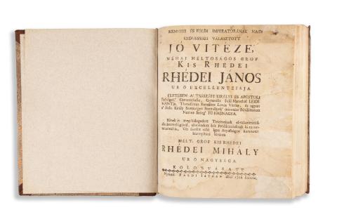 Rhédei Mihály, Kis Rhédei: Mennyei és földi imperatorának...[Halotti prédikációk, korabeli konvolut]  Kolo’sváratt, 1768. Páldi István 