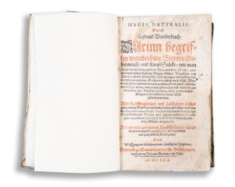 Hildebrand,  Wolfgang: Magia naturalis: das ist Kunst und Wunderbuch...  Darmstadt, 1622. Balthasar Hofmann - Johann Berner 