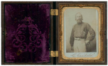 Garibaldi, Giuseppe (1807-1882) olasz tábornokot ábrázoló fénykép, alatta autográf aláírásával.