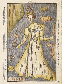 Europa Prima Pars Terrae in Forma Virginis 1599 Magdeburg