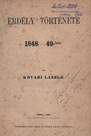 Kővári László: Erdély története 1848-49-ben 1861 Pest Emich