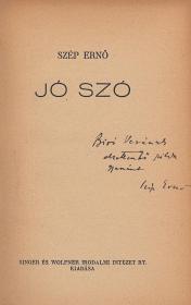 Szép Ernő: Jó szó  (Bp Singer és Wolfner.