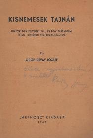 Révay József, gróf: Kisnemesek Tajnán. Adatok egy felvidéki falu és egy társadalmi réteg történeti monografiájához. 1942 (Bp.) MEFHOSz