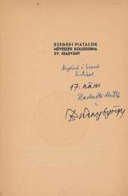 Radnóti Miklós: Újhold 1935 Szeged Szegedi Fiatalok Művészi Kollégiuma